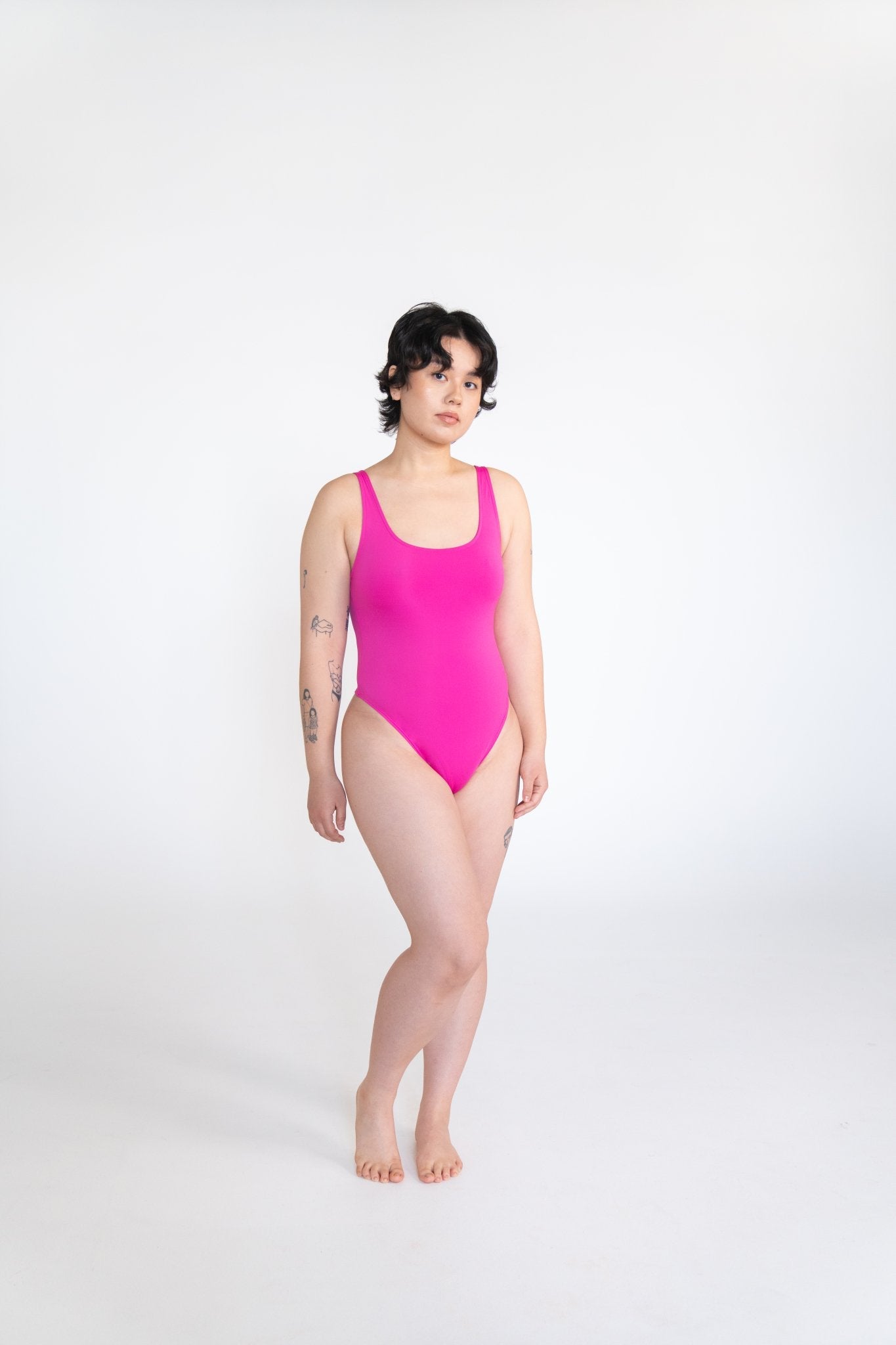 Radiate Cycle - Syncing Bodysuit - Scoop Neck Tank - bodysuit - Atashe