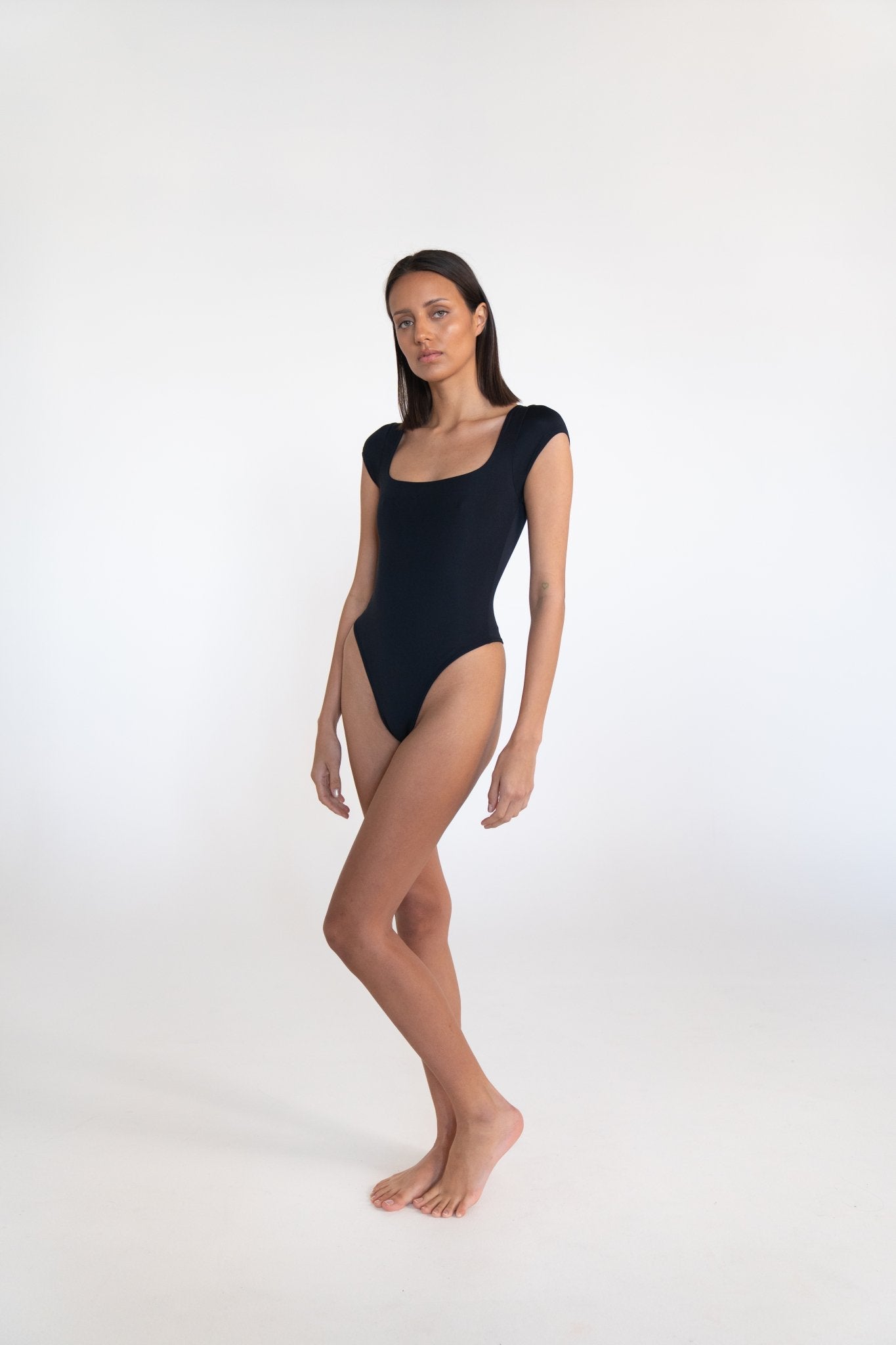 Reflect Cycle - Syncing Bodysuit - Short Sleeve Square Neck - bodysuit - Atashe
