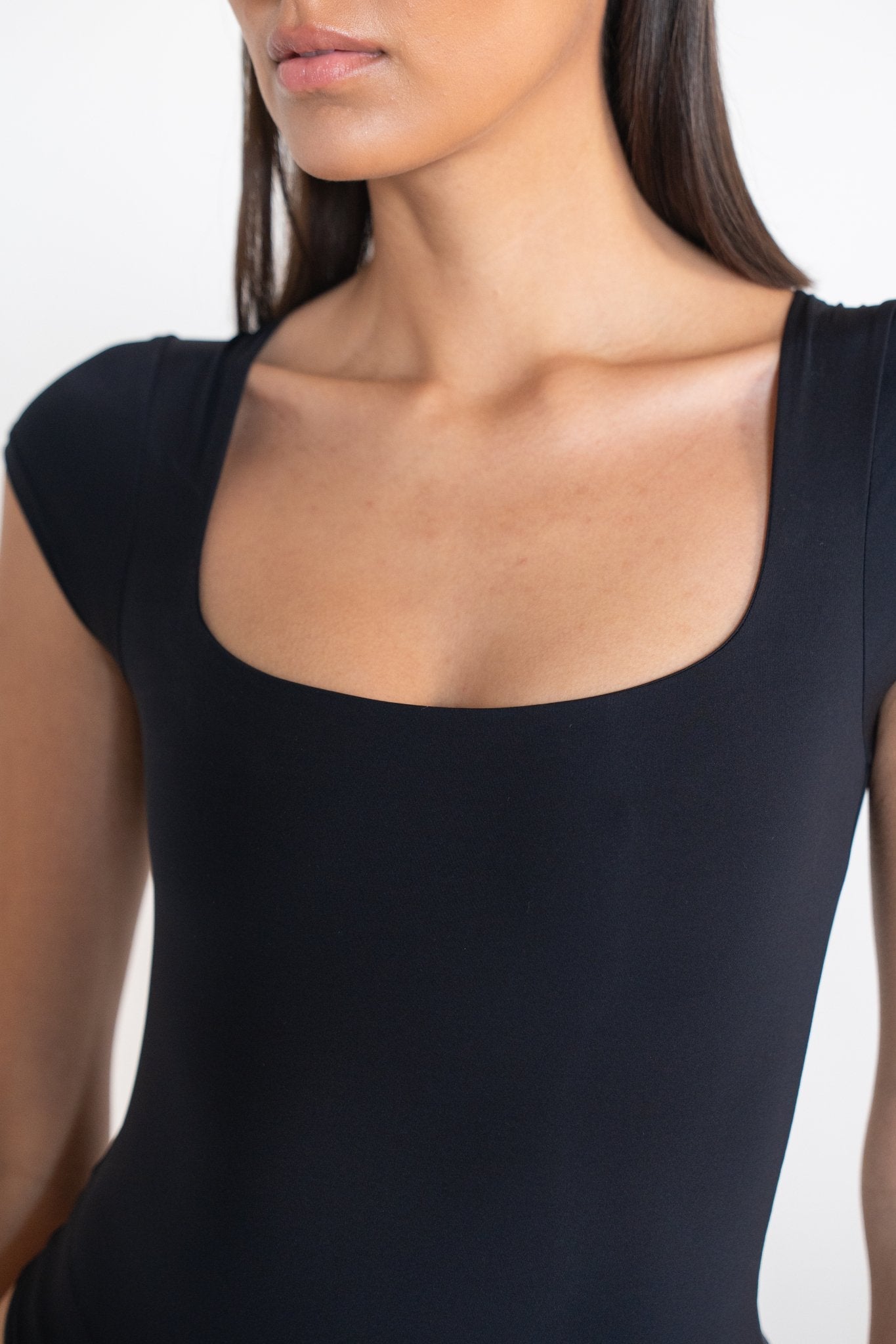Reflect Cycle - Syncing Bodysuit - Short Sleeve Square Neck - bodysuit - Atashe